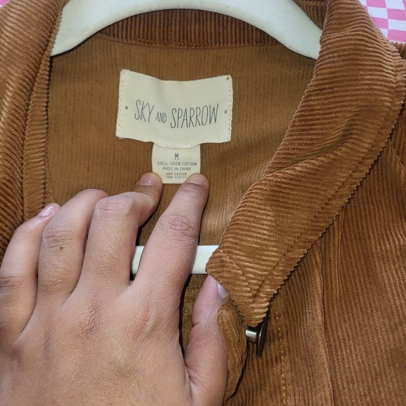 Rusty Orange Brown Curdoroy Jacket Sky & Sparrow - Picture 3 of 5